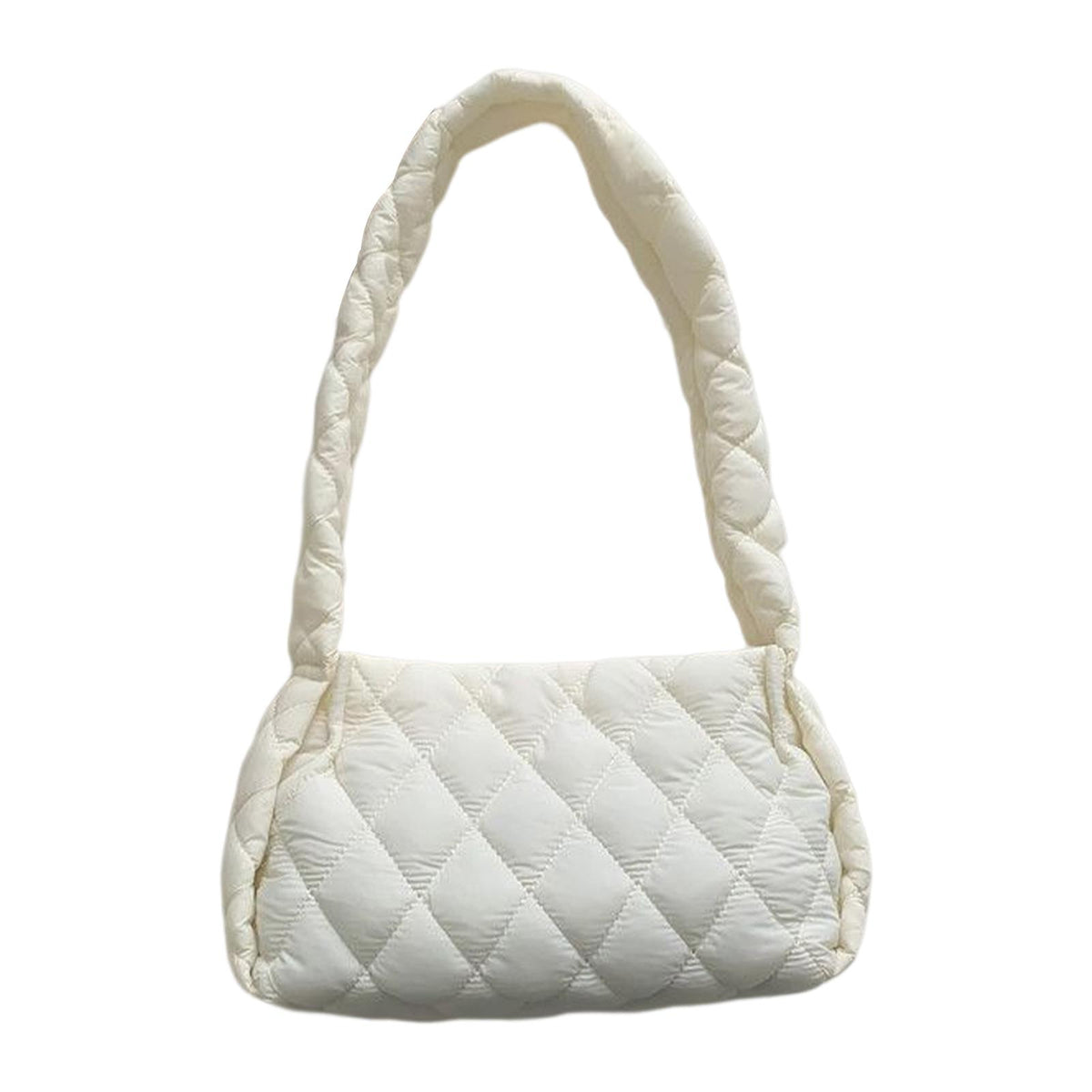 Maxbell Trendy Shoulder Bag Classic Warm Underarm Bag Women Lightweight for Party White