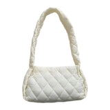 Maxbell Trendy Shoulder Bag Classic Warm Underarm Bag Women Lightweight for Party White
