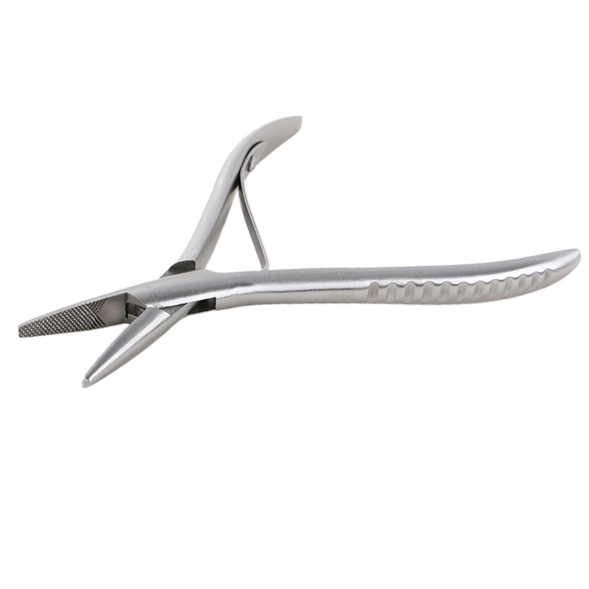 Maxbell Silver  Stainless Steel Hair Extension Pliers for Micro Nano Ring Flat Shape
