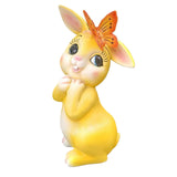 Maxbell Garden Statue with Butterfly Light Waterproof for Backyard Decorations yellow