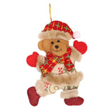 Maxbell Christmas Holiday Ornaments Plush Doll Christmas Tree Hanging Decor Bear