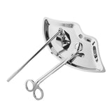 Maxbell Candle Accessory Set Wick Trimmer Wick Flame Snuffer Tray Gift Silver