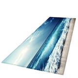 Maxbell Non-woven Fabric Floor Mat Printed Bathroom Non-slip Area Rug Blue_1