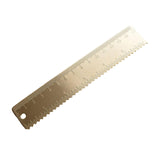 Maxbell Brass Scale Ruler Precise Portable Thickened for Notebooks Office Engineers 15cm Wave Ruler
