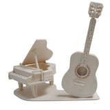 Maxbell 3D Wooden Puzzles Woodcraft Construction Kit DIY Piano & Guitar Puzzles Toys Gifts