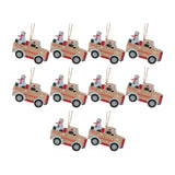 Maxbell 10Pcs Christmas Tree Decoration Pendant for Home Decor Snowman and Car