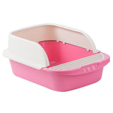 Maxbell Pet Toilet Pan Cat Litter Box for Sand Box Supplies Small Animals Kitten Pink