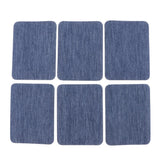 Max 6pcs Iron on Denim Patches for Jeans Clothing Jacket Repair Tool Blue