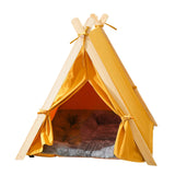 Maxbell Maxbell Pet Teepee Dog Puppy Cat Bed Pet Tents Nest Play House for Pets Supplies Yellow