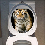 Max Maxb Creative 3D Toilet Stickers Bathroom Decorative Decals Tiger