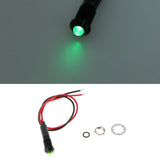 Max Maxb Car Motorcycle Truck DC24V 8mm Dash Panel Indicator Light with Wries Green