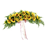 Maxbell 29inch Artificial Sunflower Swag Floral Garland for Wall Fireplace Ornaments