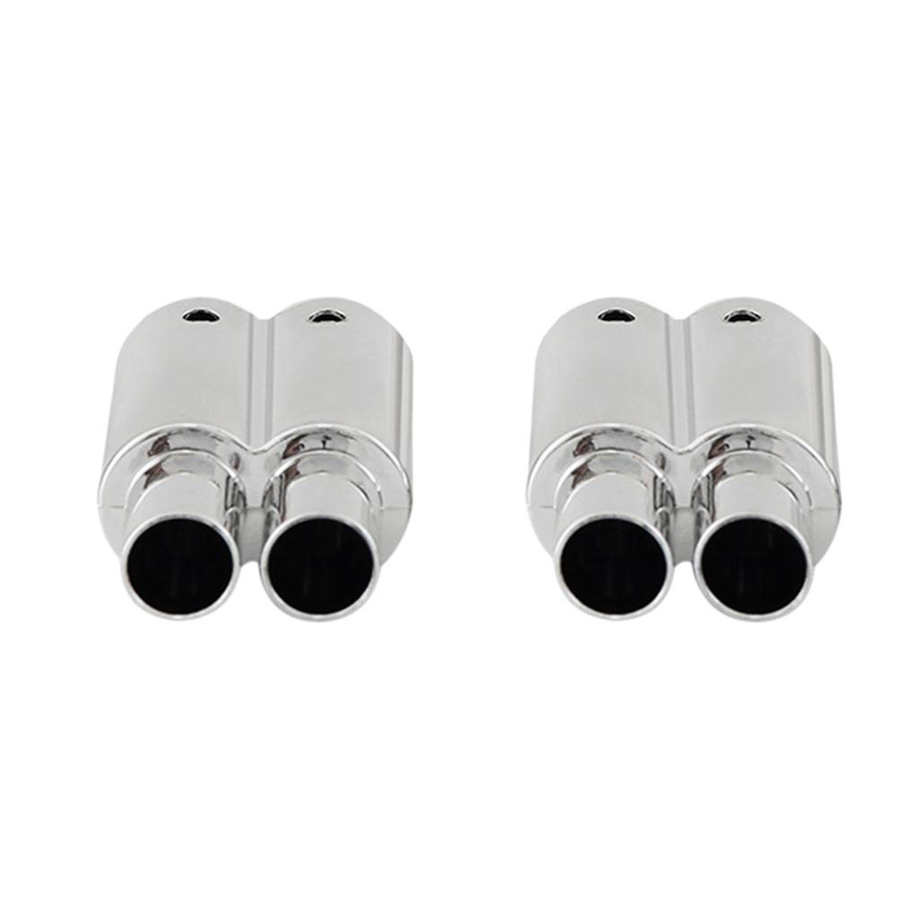 Maxbell 2Pcs Plastic Double Out Exhaust Pipe for 1/10 RC Racing Drifts Car Toy
