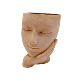 Maxbell Flower Vase Decor Outdoor Indoor Face Head Planter for Office Hotel Nursery