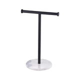 Maxbell T Shape Under Cabinet Paper Towel Holder Towel Organizer Rack for Countertop Black