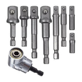 Maxbell 9x Socket Adapter Hex Impact Drill Bits Set Driver Tools 1/4