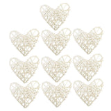 Max 10Pcs Heart Rattan Wicker Ball Photo Props Wedding Home DIY Trinkets  8cm