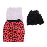 Maxbell 3pcs/Set Cute Vacation Outfits, Shirt + Vest + Skirt, for 18 Inch Dolls