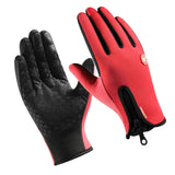 Maxbell Winter Gloves Nonslip Thermal Gloves for Outdoor Running Sports Motorcycle L Red