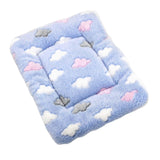 Maxbell Dog Bed Mat Cat Accessories Washable Short Plush Blanket Cat Bed Mats blue S