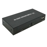 Max 2 Ports USB HDMI KVM Switch Box 4K HD VGA to USB KVM Splitter
