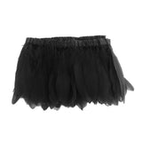Maxbell 200cm Feather Fringe Trim for Craft Costume Sewing Dress Decor Black