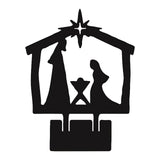 Maxbell Jesus Ornament Holy Family Statue Figurines Jesus Birth Black Style D