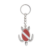 Max Zinc Alloy Diving Flag Key Chain Holder Keyring Keychain Charm Turtle
