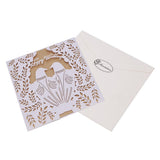 Max 10 Sets Couple Birds Wedding Invitation Cards with Envelopes and Seals White