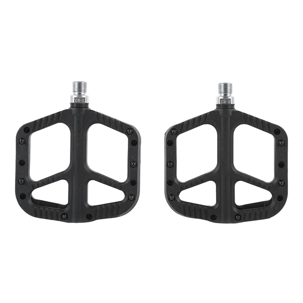 Maxbell 2Pcs Bike Pedals Lightweight Nonslip Nails Replacement Cycling Parts Durable black