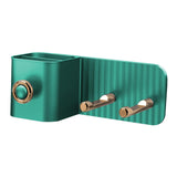 Maxbell Wall Mounted Hair Dryer Holder with Plug Hook for Household Toilet Cabinet Green
