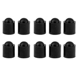 Maxbell 10pcs Rubber Pool Cue Tip Head Protector Cover for Billiard Snooker Black