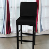 Maxbell Stretch Short Removable Dining Stool Chair Cover Slipcover Black