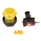Max 32mm Round Game Machine Arcade Push Button LED Illuminated & Switch DC12V Yellow