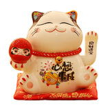 Maxbell Chinese Cat Ornaments Ceramic Statue for Yard Bedside Table Desktop Ornament Style B