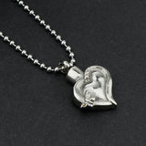 Maxbell Enamel Love Heart Pendant Cremation Keepsake Urn Keepsake Necklace E