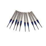 Maxbell 10PCS/Set 1/8 Inch Shank PCB CNC Drill Bits End Mill Engraving 1.0mm