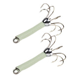 Max 2pcs Sea Fishing Squid Octopus Hook Saltwater Fishing Lure Hard Bait White