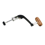 Max Metal Spinning Fishing Reel Handle Rocker Arm Wooden Crank Handle Black M