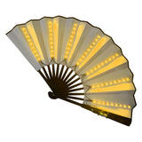 Maxbell LED Folding Fan Supplies Fittings Night Show for Party Christmas Yellow