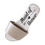 Maxbell Open Toe Wedding Slippers Bride Bridesmaid Party Favor Gray EUR 36