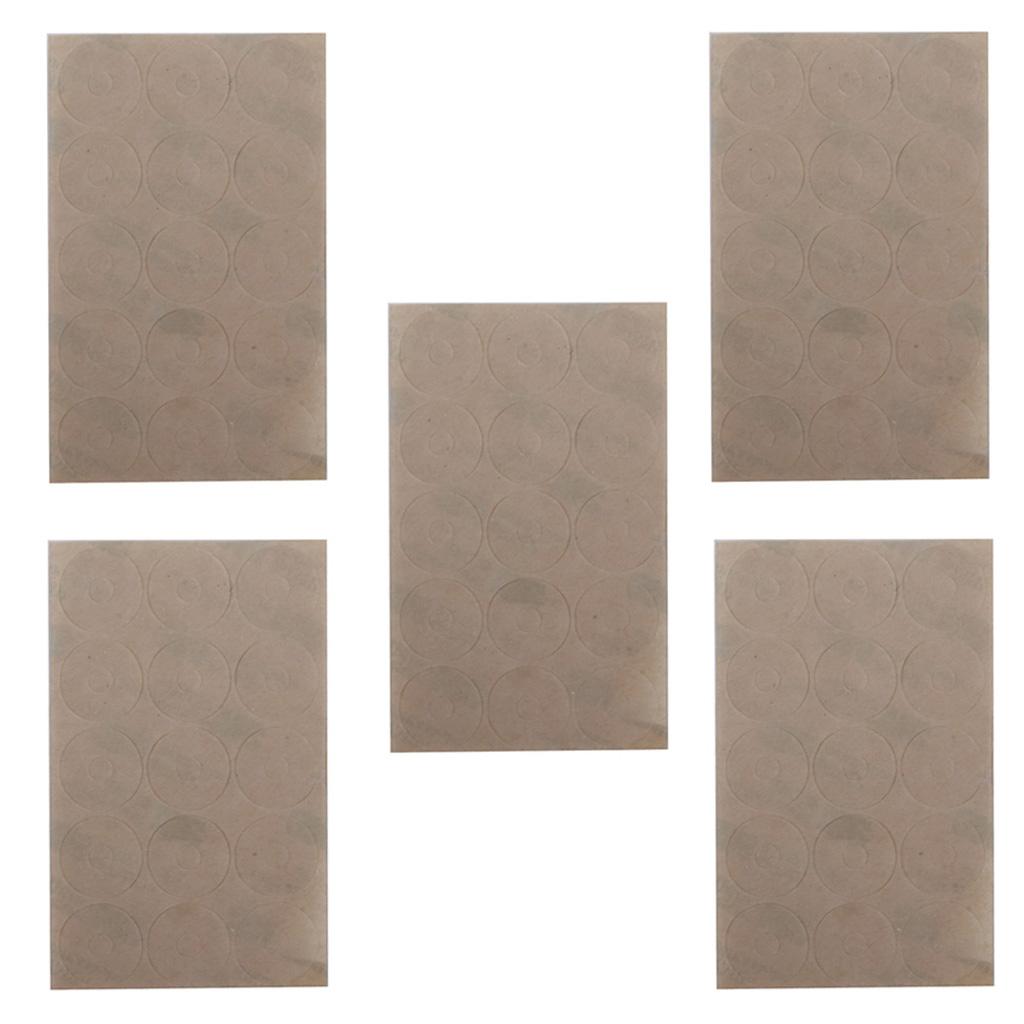 Maxbell 5 Sheet Silicone Gel Ruler Grips Non Slip Adhesive Rings Sewing Craft Clear