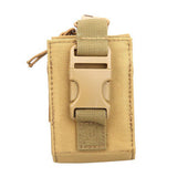 Maxbell 1PC Radio Pouch Holder Lightweight Portable Waist Bag Universal for Camping Khaki