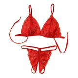 Max Maxb Women Lace Lingerie Set Bra & Panty Sexy Charming Underwear Nightwear Red