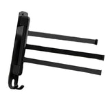 Maxbell Towel Holder No Punch Organizer Storage Towel Bar for Cabinet Hotel Office 3 Rods Black