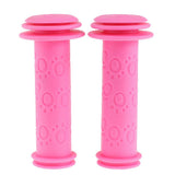 Maxbell Kids Childs Bicycle Handlebar Grip Non Slip Rubber Handle Bar Grips Rose Red