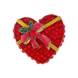 Maxbell Elegant Christmas Brooch Pins Lapel Brooch for Clothes suits Decoration Heart