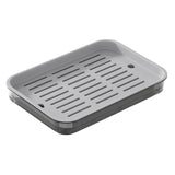 Maxbell Drain Board Serving Tray Large Kitchen Organizer for Countertop Coffee Table Black