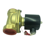 Maxbell DC24V/AC220V 2'' Brass Electric Solenoid Valve Water Air Gas Normal Closed AC220V