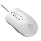 Maxbell Wired Optical Mice Aggravated 3 Button Precision Laptop for Office white